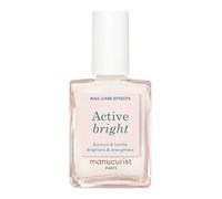 Manucurist Active Bright™ Brightening Treatment Polish for Nails - Concealer Nail Polish & Care - No Lamp - Vegan & Made in France - Nail Whitener - Nail Brightener - Nail Strengthener - Plant-Based