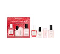 Manucurist - Active French Manicure Routine Nail Set - 1 Active™ Glow Raspberry Nail Strengthener - 1 Green™ Nail Polish Travel Size - 1 Mani Stamper - 1 Green™ Gel Like Top Coat - French Manicure Kit