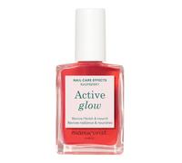 Manucurist Active Glow Raspberry Gel Nail Polish & Care - Ultra-Glowy 2 in 1 Nail Concealer & Care - Plant-Based Ingredients: Sweet Almond Oil R