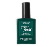 Manucurist Base Coat Green Flash™ - LED Gel Nail Polish Base - 12-Free Formula - 84% Bio-Sourced Ingredients - Made in France - 15 ml Bottle