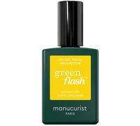 Manucurist Green Flash LED Classic Gold Button - Bright Yellow Gel Nail Polish - Vegan, 12-Free - Strengthens and Protects - Nail Varnish for UV Nail Lamp - Made in France