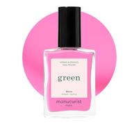 Manucurist Green Bloom Neon Pink Natural Nail Polish | Long lasting nail polish and Quick dry nail varnish with classic manicure effect. Vegan, 9-free, plant-based, 15 ml