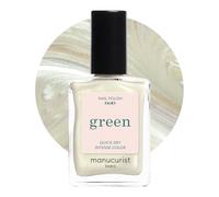 Manucurist Green Fairy Pearly White Natural Nail Polish | Long lasting nail polish and Quick dry nail varnish with classic manicure effect. Vegan, 9-free, plant-based, 15 ml