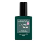 Manucurist Green Flash Base Coat LED Gel Nail Polish Base | 12-free gel nail polish base coat with 84% bio-sourced ingredients. Vegan, Made in France, 15 ml