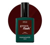 Manucurist Green Flash Grenat Maroon Red LED Gel Nail Polish | LED Gel Polish & Semi-Permanent Nail Varnish, UV Nail Lamp - 12-Free, Bio-Sourced, Vegan, Made in France, 0.5 fl oz