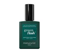 Manucurist Green Flash™ Hema & TPO Free LED Gel Top Coat - Shimmery Silver 15ml