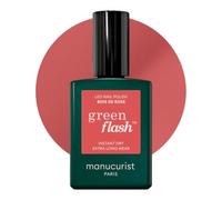 Manucurist Green Flash LED Bois de Rose Old Rose Gel Nail Polish - Vegan, 12-Free, Plant-Based - Strengthens and Protects the Nail - Gel Polish - Made in France - 15 ml