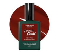 Manucurist Green Flash LED Classic Bohème - Brown Undertones Red Gel Nail Polish - Vegan, 12-Free - Strengthens and Protects - Nail Varnish for UV Nail Lamp - Made in France