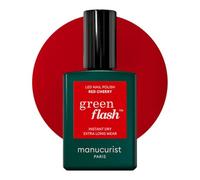 MANUCURIST • Green Flash LED Gel Nail Polish • Vegan • 12-Free, Plant-Based (57%) Gel Polish • Made in France • 15 ml (RED CHERRY)