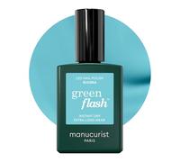Manucurist Green Flash LED Classic Riviera - Turquoise Blue Gel Nail Polish - Vegan, 12-Free - Strengthens and Protects - Nail Varnish for UV Nail Lamp - Made in France