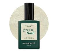 Manucurist Green Flash LED Classic Solar - Golden Shimmer White Gel Nail Polish - Vegan, 12-Free - Strengthens and Protects - Nail Varnish for UV Nail Lamp - Made in France