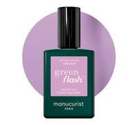 Manucurist Green Flash LED Lisa Lilas Purple Gel Nail Polish - Lilac Light Purple Gel Polish - Vegan, 12-Free, Plant-Based - Strengthens and Protects the Nail - Made in France - 15 ml