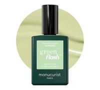 Manucurist Green Flash LED Pistachio Pastel Green Gel Nail Polish - Vegan, 12-Free, Plant-Based Gel Polish - Strengthens and Protects the Nail - Made in France - 0.5 fl oz