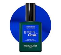 Manucurist Green Flash LED Ultramarine Gel Nail Polish - Electric Blue Nail Polish - Vegan, 12-Free, Plant-Based Gel Polish - Strengthens and Protects the Nail - Gel Nail Polishes - Made in France