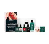 Manucurist Green Flash LED Xtrem Flash™ Gel Nail Polish Set - 24W Lamp, Base & Top Coat Nail Polish, Poppy Red, Remover & Clips - Long Wear Gel Varnish - At-Home Manicure Kit - Up to 21 days Wear