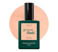 Manucurist Green Flash Milky Peach LED Gel Nail Polish | LED Gel Polish & Semi-Permanent Nail Varnish, UV Nail Lamp - 12-Free, Bio-Sourced, Vegan, Made in France, 0.5 fl oz