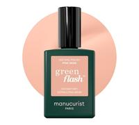 Manucurist Green Flash LED Classic Pink Sand - Beige Gel Nail Polish with Orange Undertones - Vegan, 12-Free - Strengthens and Protects - Nail Varnish for UV Nail Lamp - Made in France