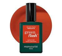 Manucurist Green Flash Terracotta Burnt Red LED Gel Nail Polish | LED gel polish and semi-permanent nail varnish, UV nail lamp compatible. 12-free, bio-sourced, vegan, Made in France, 15 ml