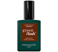 Manucurist Green Flash LED Chestnut Brown Gel Nail Polish - Vegan, 12-Free, Plant-Based - Strengthens and Protects the Nail - Gel Polish - Made in France - 0.5 fl oz