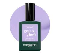 Manucurist Green Flash Wisteria Pastel Purple LED Gel Nail Polish | LED gel polish and semi-permanent nail varnish, UV nail lamp compatible. 12-free, bio-sourced, vegan, Made in France, 15 ml