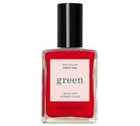 Manucurist Green™ Poppy Red - Bright Orangey Red Nail Polish Quick Dry - Natural Classic Nail Varnish 9-Free - Vegan and Plant-Based - Manicure & Nails Care - 15 ml
