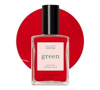 MANUCURIST • Green Nail Polish Poppy Red • Natural Classic Nail Polish 9-Free • Vegan and Plant-Based Nail Polish (77%) • Manicure & Nail Care • 15 ml (POPPY RED)