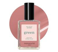 Manucurist Green™ Old Rose - Powder Pink Nail Polish Quick Dry - Natural Classic Nail Varnish 9-Free - Vegan and Plant-Based - Manicure & Nails Care - 15 ml