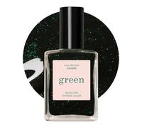 Manucurist Green™ Poison - Green Glitter Nail Polish Quick Dry - Natural Classic Nail Varnish 9-Free - Vegan and Plant-Based - Manicure & Nails Care - 15 ml