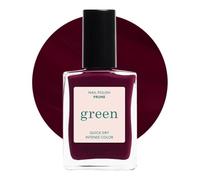 Manucurist Green Prune Wine Red Natural Nail Polish | Long lasting nail polish and Quick dry nail varnish with classic manicure effect. Vegan, 9-free, plant-based, 15 ml
