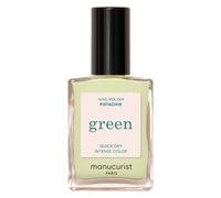 Manucurist Green Pistachio Pale Green Natural Nail Polish | Long lasting nail polish and Quick dry nail varnish with classic manicure effect. Vegan, 9-free, plant-based, 15 ml