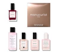 Manucurist Manicure Set Amour - Vegan Nail Polish Essentials | Complete manicure kit with natural nail polish, Base Coat, Top Coat, Drying Drops & Gentle Remover.