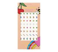 Manucurist Nail Art Stickers Summer - 3 Sheets Self-Adhesive Nail Decals for Salon-Quality Manicures - Nail stickers for Nail Art - Easy & Quick DIY Application -Colorful Summer Fruit & Flower Designs