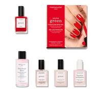 Manucurist Poppy Red Manicure Set - Vegan Nail Polish Essentials | Complete manicure kit with natural nail polish, Base Coat, Top Coat, Drying Drops & Gentle Remover.