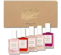 Manucurist Rainbow Active™ Flagship Active Range Set - 5 Nail Care & Polish Set - No Lamp - 5 Treatment Nail Polish : Plump, Cranberry, Smooth 01, Shine, Grape - Beauty Gifts for Women