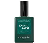 Manucurist - Green Flash™ Gold Glitter Top Coat Nail Polish - Glitter Gel Polish Top Coat - 12-day Wear & Easy Removal - Vegan & Made in France - 79.5% Natural Origin Ingredients - 15 ml