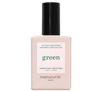 Manucurist - Green™ Silver Glitter Nail Polish Top Coat - Glitter Top Coat Nail Polish - Gel-like finish without a lamp, 7-day wear & shine - Vegan & Made in France - 79.5% Natural Origin - 15 ml