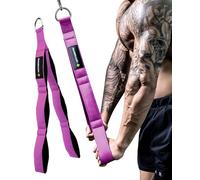 MANUEKLEAR Tricep Rope Cable Attachment Handles, Greater Range of Motion, Tricep Pull Down Rope for Push Downs, Crunches, Facepulls for Professional Gym (Pink)