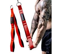 MANUEKLEAR Tricep Rope Cable Attachment Handles, Greater Range of Motion, Tricep Pull Down Rope for Push Downs, Crunches, Facepulls for Professional Gym (Red)