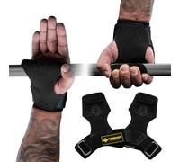 MANUEKLEAR Weightlifting Wrist Straps with Cushion Wrist Loop,Leather Weight Lifting Wrist Straps for Deadlifts, Powerlifting, Heavy Shrug for Men/Women