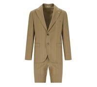 MANUEL RITZ BEIGE PINSTRIPE SINGLE-BREASTED SUIT 52