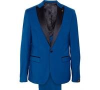 Manuel Ritz satin-trim suit - Blue 46-48-50-52-54