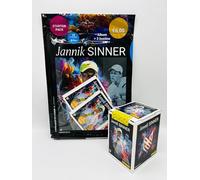 manuelkant Starter Pack + Box Box 36 Sleeves for Collecting Figurines Jannik Sinner Sticker Album Panini