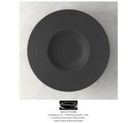 Villeroy & Boch Manufacture Rock Pasta plate Round Porcelain Black 1 pc(s)