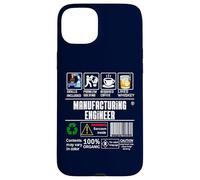 Manufacturing Engineer Label Skills Sarcasm Coffee Whiskey Case for iPhone 15 Plus