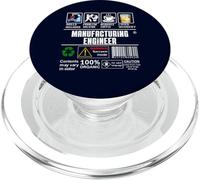 Manufacturing Engineer Label Skills Sarcasm Coffee Whiskey PopSockets PopGrip for MagSafe