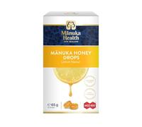 Manuka Health Manuka Honey Lozenges - Lemon Flavour, MGO 400+ with Vitamin C, Soothing Drops for Throat Relief - Made with New Zealand Honey, 15 Lozenges