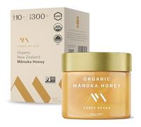 Manuka Honey Organic - Three Peaks Raw UMF 10+ (MGO 300+) - USDA Organic, Non-GMO, Certified UMF, Monofloral, 3rd-Party Tested, Traceable Hive to Jar - New Zealand (8.8 oz)