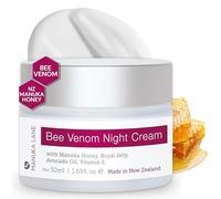 Manuka Lane Bee Venom Night Cream for Face and Neck with Sweet Almond Oil, Kernel Oil, Plant Extracts & Vitamin E | Plant Based Formula | Carefully formulated to keep your skin young and healthy!