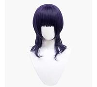 MANUKS Anime Cosplay Wig for Asaka Karin Cosplay Wig,Purple Short Curly Wig Synthetic Hair,Halloween Costume Cosplay,for Christmas Carnival Party