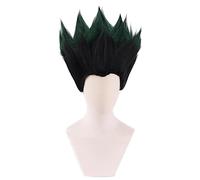 MANUKS Anime Cosplay Wig for Gon Freecss,Black Gradient Green Short Halloween Costume Cosplay Wig,For Christmas Carnival Party